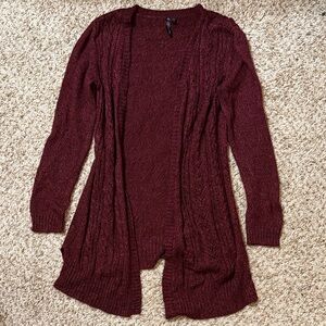 Allie & Rob Deep Red Cardigan Sweater